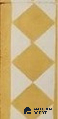 Athangudi Moroccan Floor Tile TL 10876 F Pearl Finish 127 x 254 mm Border Concrete Tile - 18 mm