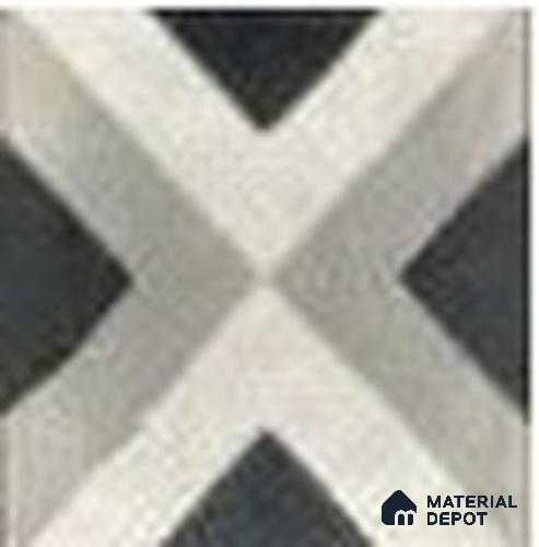 Athangudi Moroccan Floor Tile TL 10879 Pearl Finish 254 x 254 mm Center Concrete Tile - 18 mm