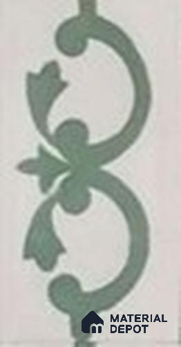 Athangudi Moroccan Floor Tile TL 10881 H Pearl Finish 127 x 254 mm Border Concrete Tile - 18 mm