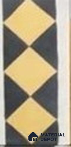 Athangudi Moroccan Floor Tile TL 10873 E Pearl Finish 127 x 254 mm Border Concrete Tile - 18 mm