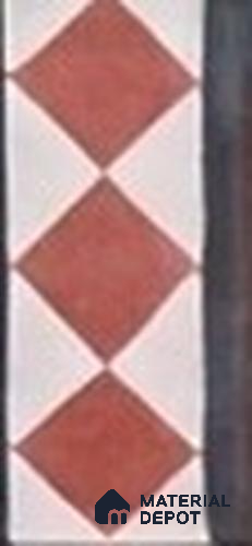 Athangudi Moroccan Floor Tile TL 10873 F Pearl Finish 127 x 254 mm Border Concrete Tile - 18 mm