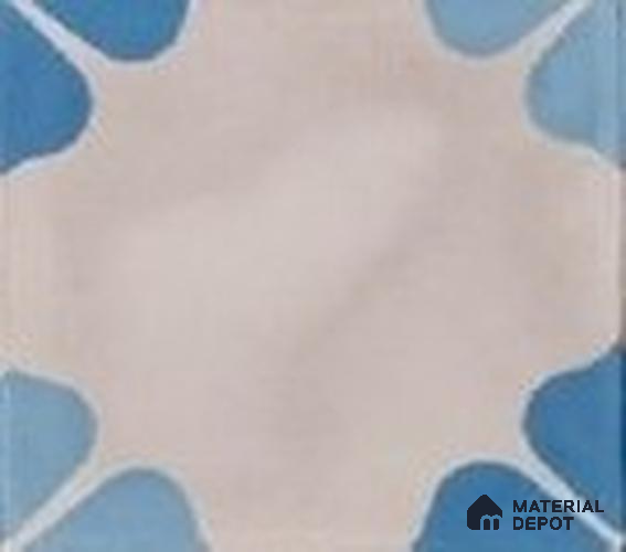 Athangudi Moroccan Floor Tile TL 10872 C Pearl Finish 254 x 254 mm Center Concrete Tile - 18 mm