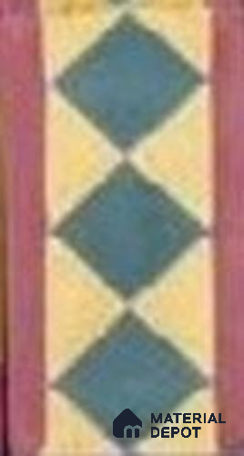 Athangudi Moroccan Floor Tile TL 10874 E Pearl Finish 127 x 254 mm Border Concrete Tile - 18 mm