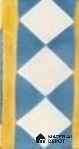 Athangudi Moroccan Floor Tile TL 10874 H Pearl Finish 127 x 254 mm Border Concrete Tile - 18 mm