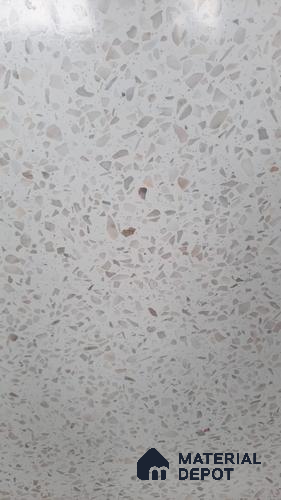 MR 00022 Pearl Crest 10 ft x 4 ft Wall & Floor Terrazzo Slabs - 15 mm | Suitable for Office, Reception, Restaurant, Dining, Pooja Room