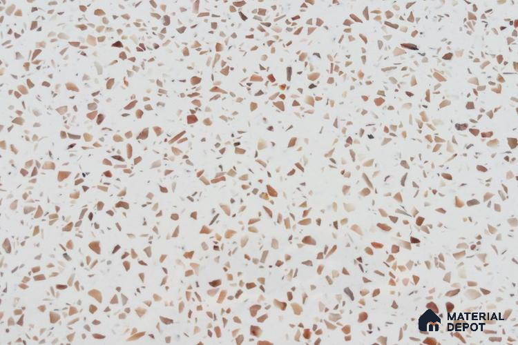 MR 00020 B Rosa Blush 10 ft x 4 ft Wall & Floor Terrazzo Slabs - 18 mm | Suitable for Office, Reception, Restaurant, Dining, Pooja Room