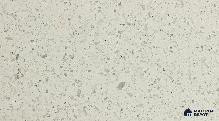 MR 00024 Crystal Speckle 10 ft x 4 ft Wall & Floor Terrazzo Slabs - 15 mm | Suitable for Office, Reception, Restaurant, Dining, Pooja Room