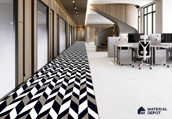 Marble Floor & Wall Tile TL 11422 Makarana White 4 ft x 2 ft Vitrified Glossy Finish Tile - 9 mm