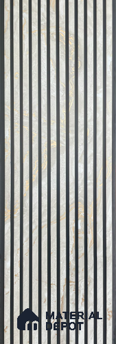 Grey Stone Louver PN 06110 10 ft x 9.6 inch Charcoal Panel - 10 mm | Suitable for Feature Wall, TV Unit & Living Room | Width is Subjected to 5% Variation