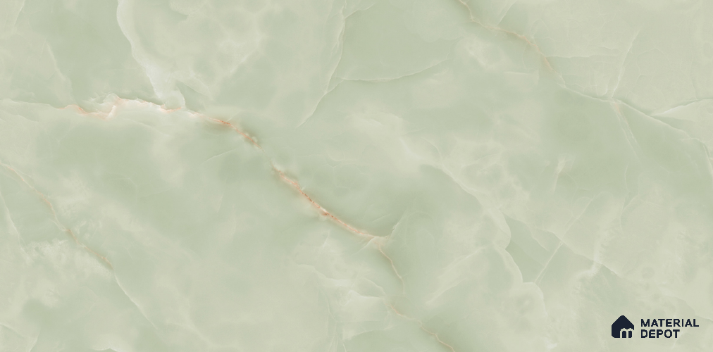 Marble Floor & Wall Tile TL 11967 B Onyx Luxe Green 4 ft x 2 ft High Gloss Finish Vitrified Tile - 9 mm 