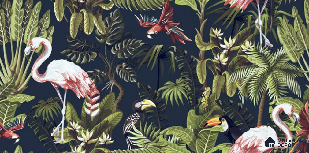 Floral Wall Tile TL 12006 C Botanical Decor-5 4 ft x 2 ft Carving Matte Finish Vitrified Tile - 9 mm