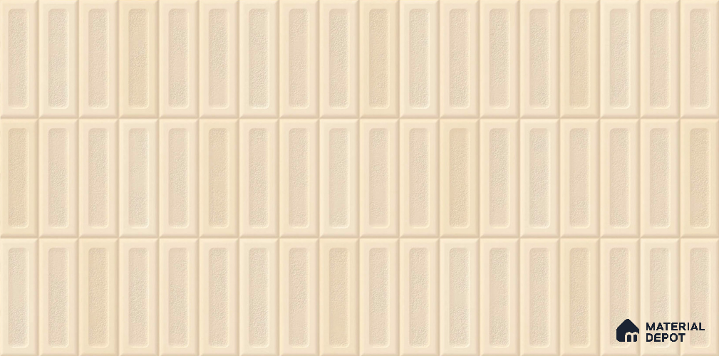 Subway Wall Tile TL 11969 C Viena Beige Decor-2 4 ft x 2 ft Metallic Finish Vitrified Tile - 9 mm