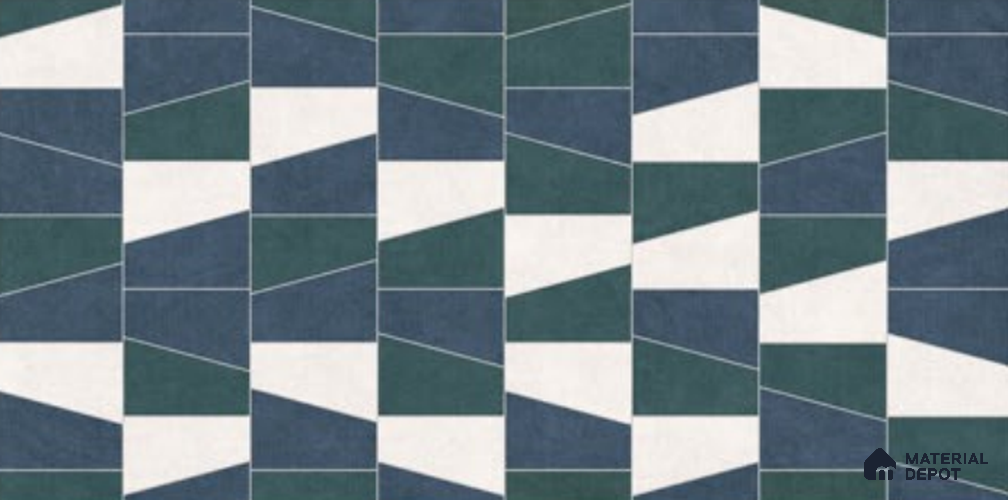 Patterned Wall Tile TL 12012 C Fabric Decor 5 4 ft x 2 ft Matte Finish Vitrified Tile - 9 mm