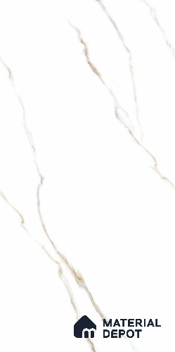 Endless Marble Floor & Wall Tile TL 10849 Statuario Syna Gold 4 ft x 2 ft Punch Carving Matte Finish Vitrified Tile - 9 mm | 4 Random Designs | Suitable for Living Room, Bedroom & Kitchen