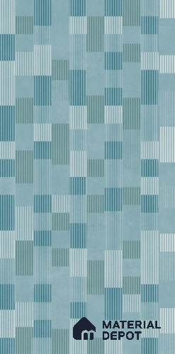Patterned Wall Tile TL 10845 B Chroma Aqua Decor 4 ft x 2 ft Punch Carving Matte Finish Vitrified Tile - 9 mm | Suitable for Living Room, Bedroom & Kitchen