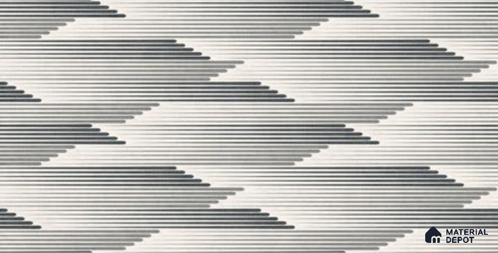 Patterned Wall Tile TL 12012 Fabric Decor 1 4 ft x 2 ft Matte Finish Vitrified Tile - 9 mm