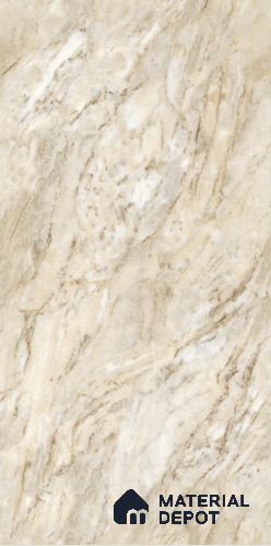 Endless Marble Floor & Wall Tile TL 10862 Blossaria Beige 4 ft x 2 ft Glossy Finish Vitrified Tile - 9 mm | 5 Random Designs | Suitable for Living Room, Bedroom & Kitchen