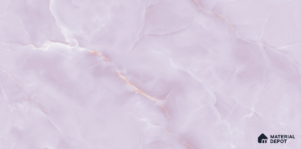 Marble Floor & Wall Tile TL 11967 C Onyx Luxe Pink 4 ft x 2 ft High Gloss Finish Vitrified Tile - 9 mm