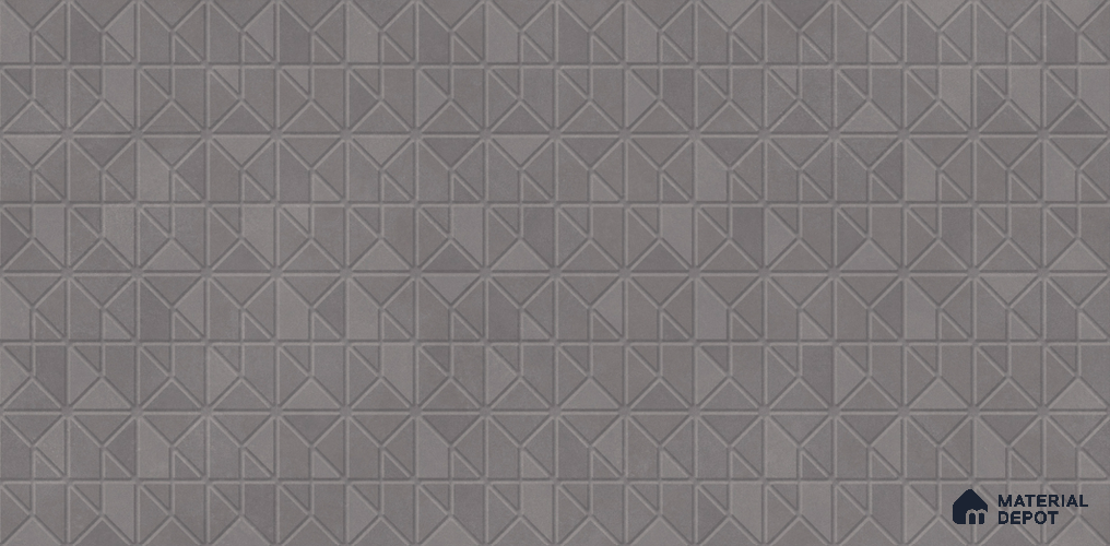 Patterned Wall Tile TL 11970 B Viena Gris Decor-1 4 ft x 2 ft Metallic Finish Vitrified Tile - 9 mm