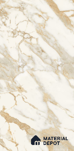 Marble Floor & Wall Tile TL 10850 Antique Calcatta Gold 4 ft x 2 ft Carving Matte Finish Vitrified Tile - 9 mm | 7 Random Designs | Suitable for Living Room, Bedroom & Kitchen
