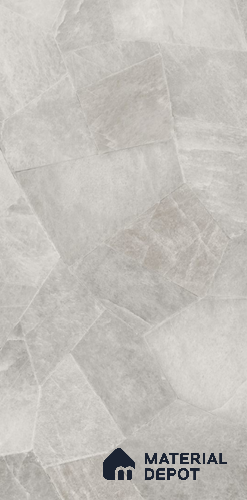 Marble Floor & Wall Tile TL 10861 Smokey Quartz Grey 4 ft x 2 ft Glossy Finish Vitrified Tile - 9 mm | 5 Random Designs | Suitable for Living Room, Bedroom & Kitchen