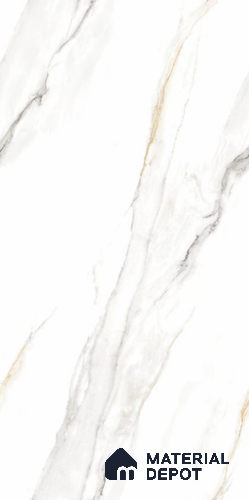 Endless Marble Floor & Wall Tile TL 10863 Cromac Bianco 4 ft x 2 ft Glossy Finish Vitrified Tile - 9 mm | 6 Random Designs | Suitable for Living Room, Bedroom & Kitchen