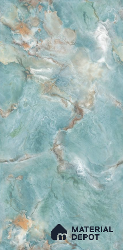 Endless Marble Floor & Wall Tile TL 10866 Radiance Aqua 4 ft x 2 ft Glossy Finish Vitrified Tile - 9 mm | 4 Random Designs | Suitable for Living Room, Bedroom & Kitchen