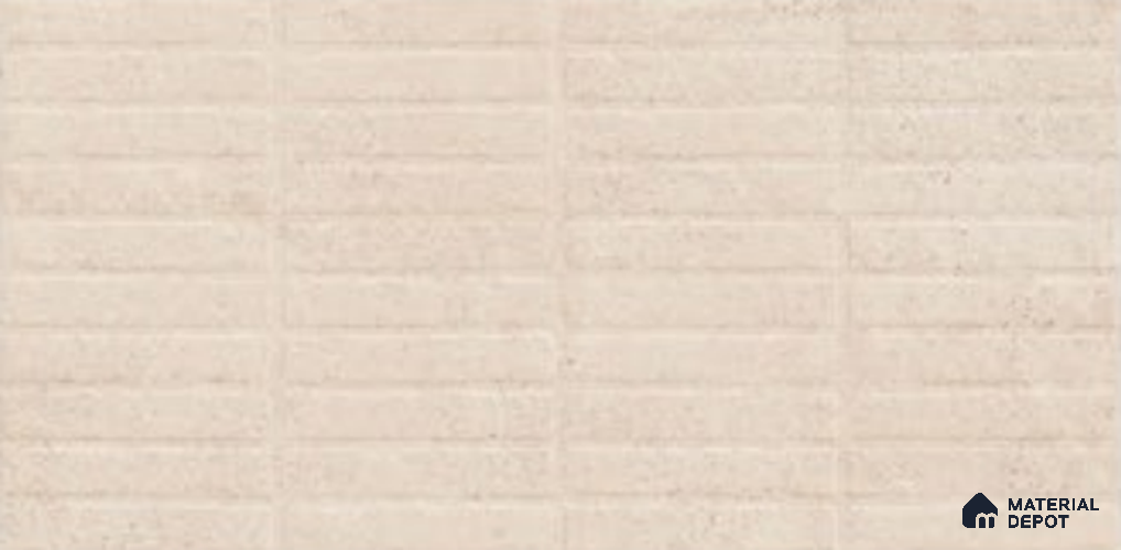 Brick Wall Tile TL 11994 B Amalfi Beige Brick Decor 4 ft x 2 ft Matte Finish Vitrified Tile - 9 mm