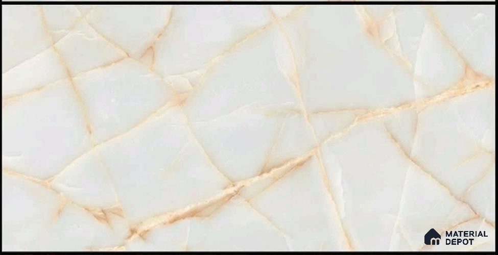Marble Look Tile TL 11923 Crystal Beige 4 ft x 2 ft Vitrified Glossy Finish - 9 mm | 3 Random Designs