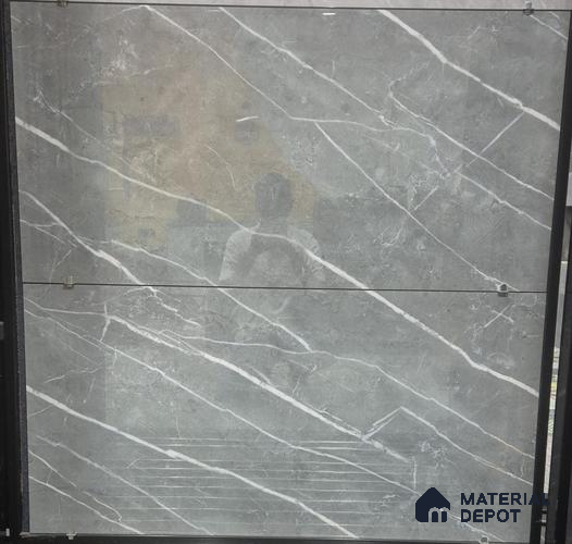 Marble Look  Tile TL 11926 Milan Grey Endless 4 ft x 2 ft Vitrified Glossy Finish - 9 mm | 3 Random Designs