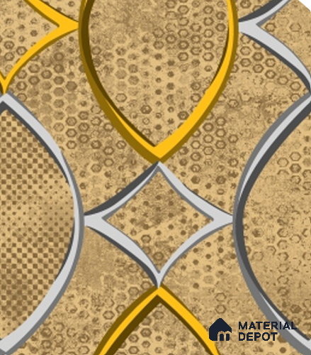 4047 | 10 Meter x 21 Inches Geometric Look Wallpaper - 57.41 Sq. Ft. | Minimum 15% wastage during installation