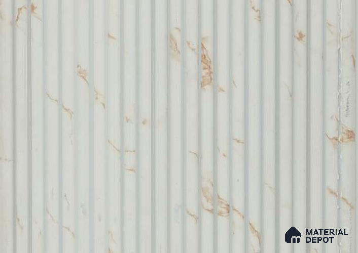 White Marble Louver PN 05617 8 ft x 6 inch Charcoal Panel - 11 mm | Suitable for Feature Wall, TV Unit & Living Room | Width is Subjected to 5% Variation