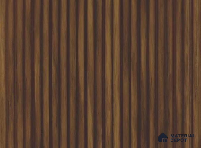 Brown Wooden Louver PN 05620 8 ft x 6 inch Charcoal Panel - 11 mm | Suitable for Feature Wall, TV Unit & Living Room | Width is Subjected to 5% Variation
