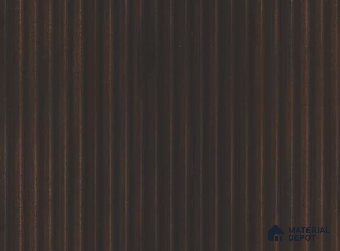 Brown Wooden Louver PN 05621 8 ft x 6 inch Charcoal Panel - 11 mm | Suitable for Feature Wall, TV Unit & Living Room | Width is Subjected to 5% Variation