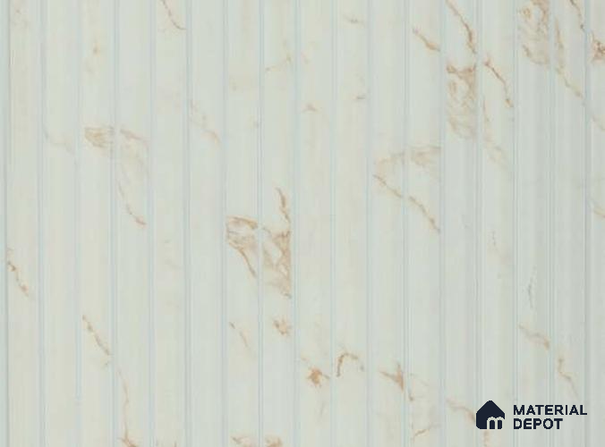 White Marble Louver PN 05623 8 ft x 6 inch Charcoal Panel - 11 mm | Suitable for Feature Wall, TV Unit & Living Room | Width is Subjected to 5% Variation