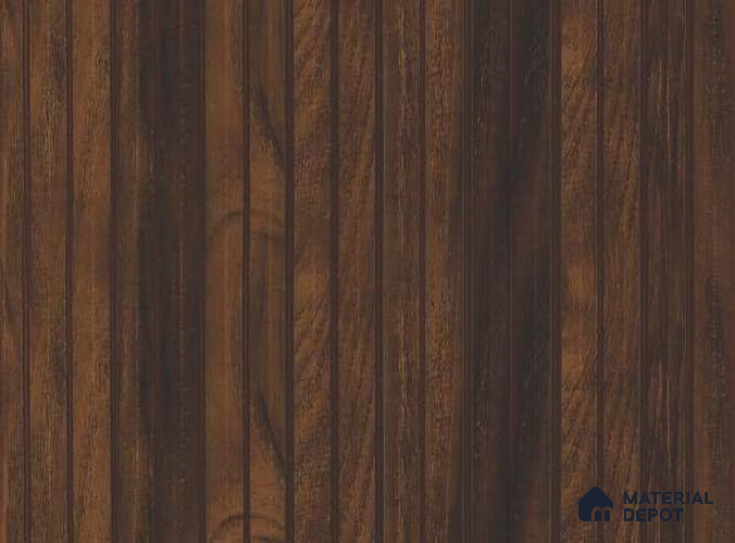 Brown Wooden Louver PN 05622 8 ft x 6 inch Charcoal Panel - 11 mm | Suitable for Feature Wall, TV Unit & Living Room | Width is Subjected to 5% Variation
