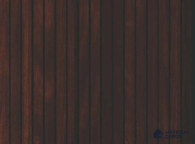 Brown Wooden Louver PN 05626 8 ft x 6 inch Charcoal Panel - 11 mm | Suitable for Feature Wall, TV Unit & Living Room | Width is Subjected to 5% Variation