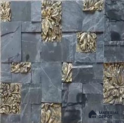 WL 00377 Auric Cluster 450 x 300 mm Natural Stone Wall Cladding |  Stone is a Natural Product, Please Expect Variation in Shades