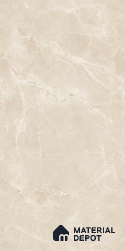Marble Look Floor & Wall Tile TL 08088 C Alboran Beige Endless 6 ft x 4 ft Vitrified Glossy Finish - 9 mm | Adhesive and Spacers Must be Used During Installation