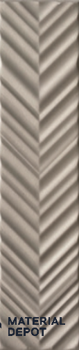 Subway Wall Tile TL 10522 C Chevron Design 8 in x 2 in Ceramic Matte Finish - 9 mm