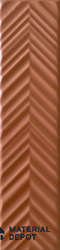 Subway Wall Tile TL 10522 K Chevron Design 8 in x 2 in Ceramic Matte Finish - 9 mm