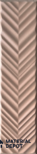 Subway Wall Tile TL 10522 G Chevron Design 8 in x 2 in Ceramic Matte Finish - 9 mm