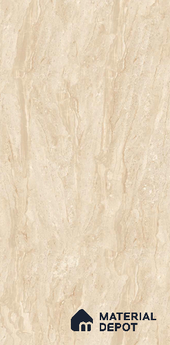 TL 08629 Beige 5.25 ft x 2.62 ft Glossy Finish Vitrified Floor & Wall Tile - 9 mm