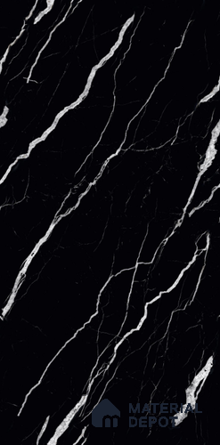 TL 08729 Black 4 ft x 2 ft Glossy Finish Vitrified Floor & Wall Tile - 8.5 mm