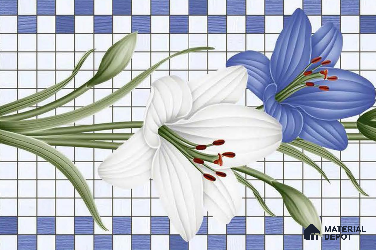 Mosaic Look Wall Tile TL 08756 C 18 x 12 inch Glossy Finish Ceramic Tile - 8 mm