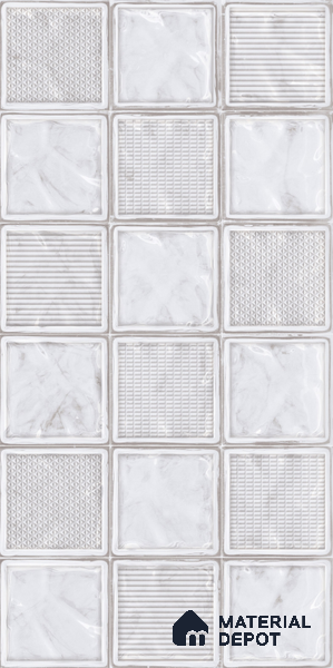 Patterned Look Tile TL 09607 B 4 ft x 2 ft Glossy Finish Vitrified Tile - 9 mm
