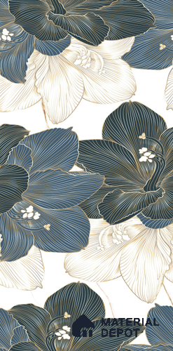 Floral Wall Tile TL 09603 4 ft x 2 ft Glossy Finish Vitrified Tile - 9 mm