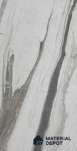 WL 00371 Bookmatch Opaque Design 8 ft x 4 ft Stone Veneer - 2 mm | Suitable for Facade, Wardrobe & Bedroom