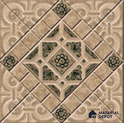 Patterned Look  Tile TL 09679 16x16 inch Matte Finish Vitrified Tile - 12 mm | Pattern Alignment May Vary | 2-3 mm Spacer is Mandatory
