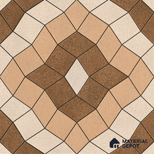 TL 08681 Brown 1.31 ft x 1.31 ft Matte Finish Vitrified Floor Tile - 11 mm | Pattern Alignment May Vary | 2-3 mm Spacer is Mandatory